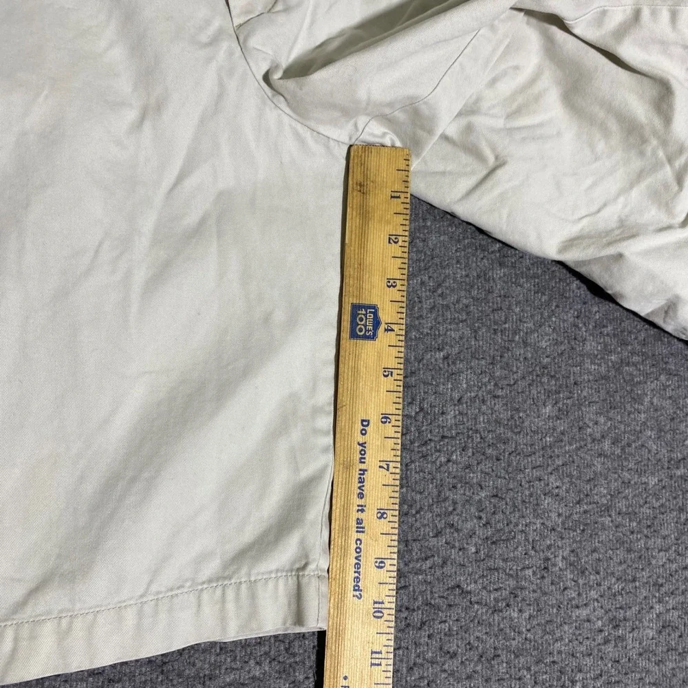 Banana Republic Emerson Short Mens 36 Khaki Tan Chino Cotton Straight Fit Casual